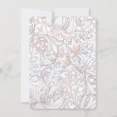 RSVPクラシックゴールデンリリー結婚パステル 招待状 (裏面)