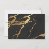 RSVPクラシック金ゴールドMarblingでブラックに返信 (裏面)