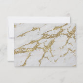 RSVPクラシック金ゴールドmarblingでホワイトに返信 (裏面)