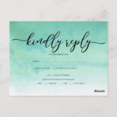 RSVPグラデーションカード。 ポストカード (裏面)