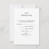 RSVPグリッターピンクパープルシューズドレス金ゴールド 招待状 (裏面)