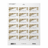 RSVPグリッターフレームブライダル結婚のベビー金ゴールド ラベル (フルシート)