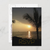 RSVPゲスト応答エントリの選択 インビテーションポストカード (正面/裏面)