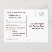 RSVPゲスト応答エントリの選択 インビテーションポストカード (裏面)