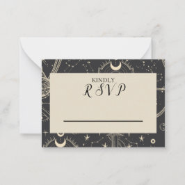 RSVPシアルボホ結婚のカード ノートカード