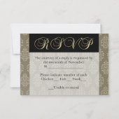 RSVPシャンパンダマスクカード 出欠カード (裏面)