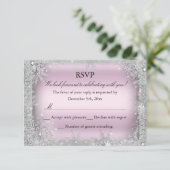 RSVPシルバーウィンターワンダーランドピンク甘い16 2 出欠カード (スタンド正面)