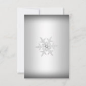 RSVPシルバーウィンターワンダーランドピンク甘い16 2 出欠カード (裏面)