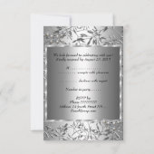 RSVPシルバーエレガントフローラバタフライジュエル 出欠カード (裏面)