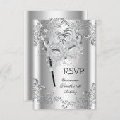 RSVPシルバーキンセアニェラ15th誕生日仮装 出欠カード (正面/裏面)