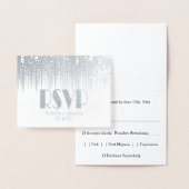 Rsvpシルバースターシャワー 箔カード (ディスプレー)