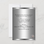 RSVPシルバーマウブパープルクリスタルジュエル 出欠カード (裏面)