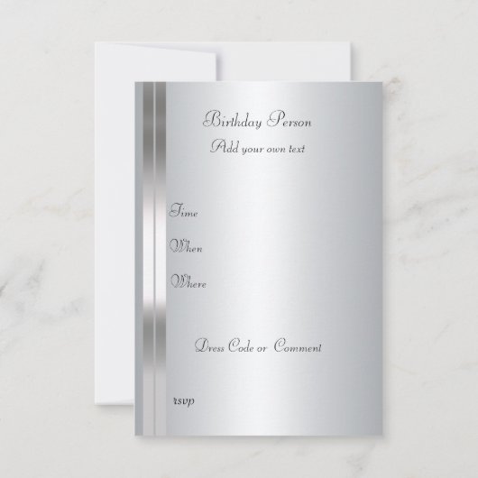 RSVPシルバー 招待状 (裏面)