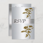 RSVPシルバー 招待状 (正面/裏面)