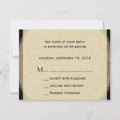 RSVPジャズエイジ結婚式招待状アールデコスタイル 出欠カード (裏面)