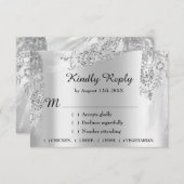 RSVPスウィート16ブライダルシャワー結婚ズグ王室のレイ 出欠カード (正面/裏面)