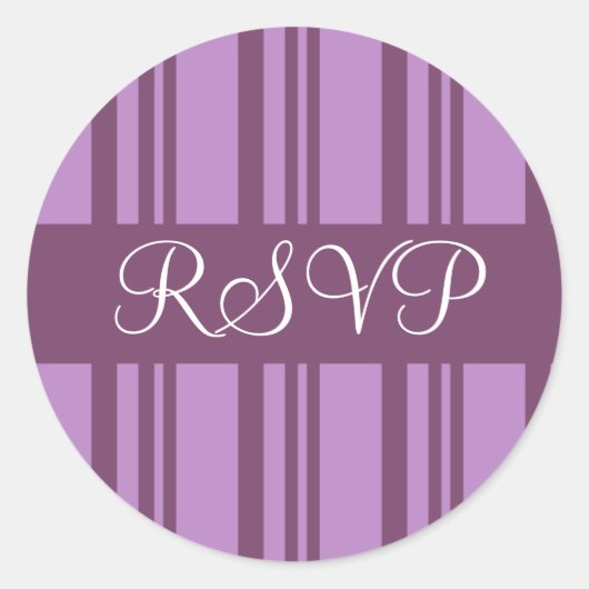 RSVPストライプ封筒シール ラウンドシール (正面)
