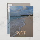 RSVPスペシャルビーチ結婚式 インビテーションポストカード (正面/裏面)