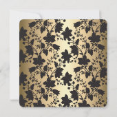 RSVPソーリーホワイトティール(緑がかった色)ダマスクブライダルシャワー 招待状 (裏面)