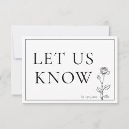 RSVPタイムレス開花（メニュー付） 出欠カード