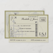 RSVPチケット航空 招待状 (正面/裏面)