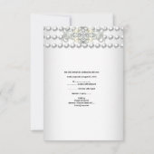 RSVPティアラシルバーホワイトパールダイヤモンド 出欠カード (裏面)