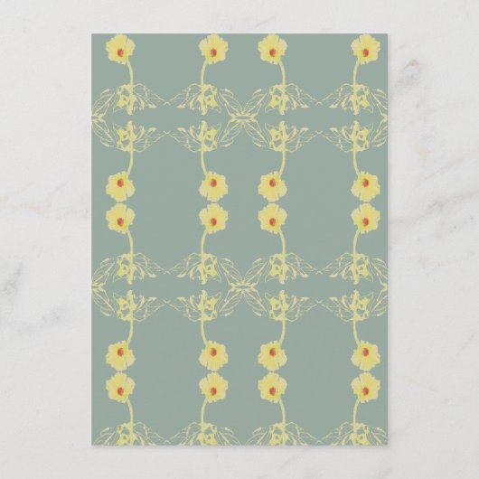 RSVPデイジーとグレーエンクロージャ エンクロージャーカード (裏面)