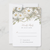 RSVPデイジー結婚の返信 招待状 (正面)