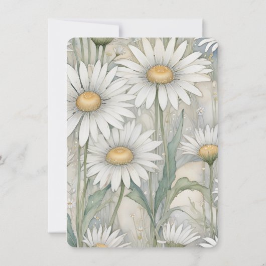 RSVPデイジー結婚の返信 招待状 (裏面)