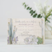 RSVPデザートカボスサキュリーモダンタイポグラフィ 出欠カード (スタンド正面)