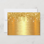 RSVPドリップス ゴールドスパーク ウェディング アニバーサリー ブライダル 出欠カード (裏面)