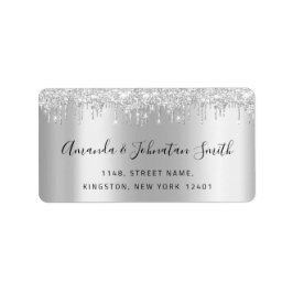 RSVPニューズ結婚アドレスシルバーグレードリップスグレー ラベル