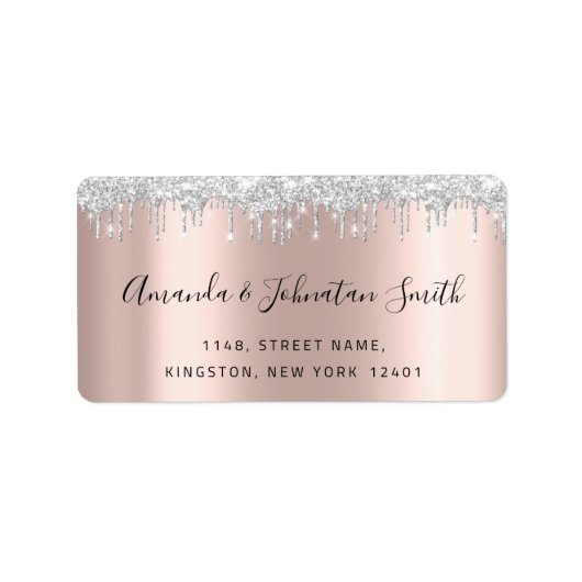 RSVPニューズ結婚アドレスシルバーグレードリップスバラ ラベル (正面)