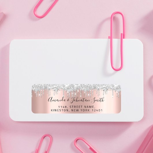 RSVPニューズ結婚アドレスシルバーグレードリップスバラ ラベル