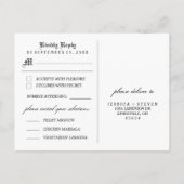 RSVPハロウィーン結婚ゴシックMENU PostCard インビテーションポストカード (裏面)
