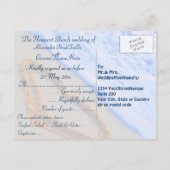 RSVPハートインサンドアットビーチ インビテーションポストカード (裏面)