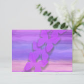 RSVPバタフライピンクパープルウォーター色 招待状 (スタンド正面)