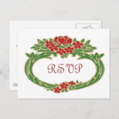 RSVPバラ葉書 インビテーションポストカード (正面/裏面)
