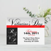 RSVPバレンタインデー招待状 招待状 (スタンド正面)