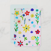 RSVPバーバルミツワー応答カード 出欠カード (正面/裏面)