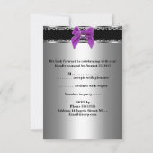 RSVPパープルシルバーブラックゼブラヒョウ 出欠カード (裏面)