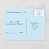 RSVPビーチ結婚式 インビテーションポストカード (裏面)