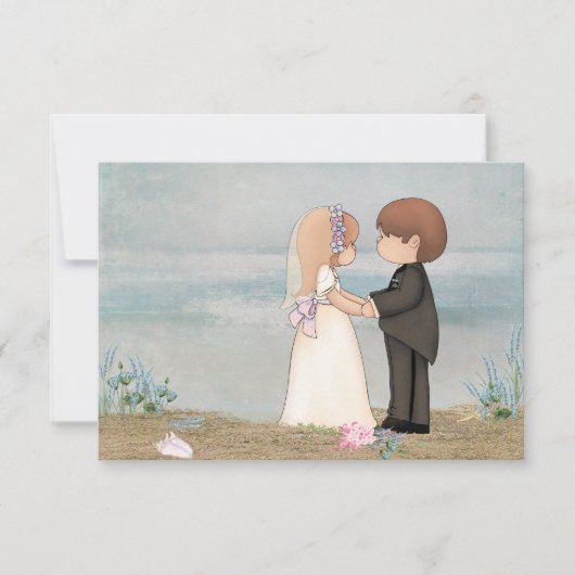 RSVPビーチ結婚式 出欠カード (正面)