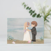 RSVPビーチ結婚式 出欠カード (スタンド正面)