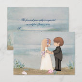RSVPビーチ結婚式 出欠カード (正面/裏面)