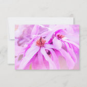 RSVPピンクかわいらしの花 出欠カード (正面)