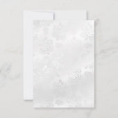 RSVPピンクかわいらしレースクロスバプテスマ3x5 出欠カード (裏面)