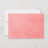 RSVPピンクと緑の花 出欠カード (裏面)