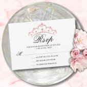 RSVPピンクキンセスペインのーニェラカンス 出欠カード