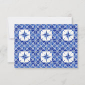 RSVPファームハウスファームラピスブルーホワイトウッド素朴 出欠カード (裏面)